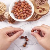 10mm Natural Wood Beads Round Waxed Ball Spacer Beads Bulk Wooden Loose Beads