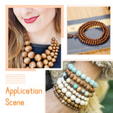 10mm Natural Wood Beads Round Waxed Ball Spacer Beads Bulk Wooden Loose Beads
