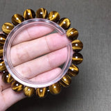10mm Yellow Tiger Eye Stone Bracelet Jewelry Men Women Luck Reiki Crystal Beads