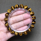 10mm Yellow Tiger Eye Stone Bracelet Jewelry Men Women Luck Reiki Crystal Beads