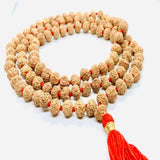 10mm Natural Brown Rudraksha 108 Knot Meditation Necklace Emotional Relief