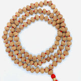 10mm Natural Brown Rudraksha 108 Knot Meditation Necklace Emotional Relief