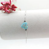 10mm Pink Heart Fire Opal Bracelet 925 Silver Box Chain Bracelet for Women Kids