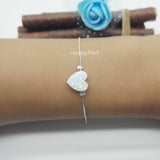 10mm Pink Heart Fire Opal Bracelet 925 Silver Box Chain Bracelet for Women Kids