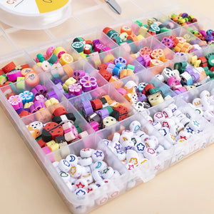 10mm Polymer Clay Beads Set Box for DIY Bracelet Making