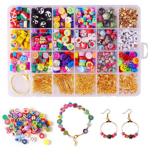 10mm Polymer Clay Beads Set Fruit Smiley Clay Beads for Jewelry Making