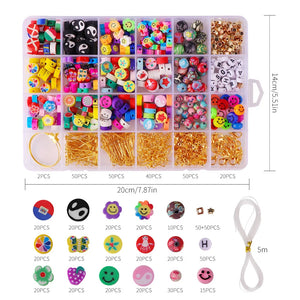 10mm Polymer Clay Beads Set Fruit Smiley Clay Beads for Jewelry Making