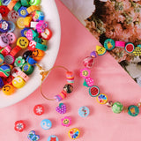 10mm Polymer Clay Beads Set Fruit Smiley Clay Beads for Jewelry Making