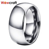 10mm Tungsten Carbide Rings Men Wedding Band Polished Domed Classic Couples