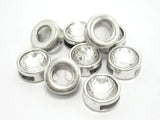 10mm Rhinestone Leather Slider Findings for 10x2mm Leather, FR09