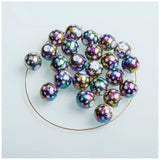 10mm Christmas Star Pattern Glass Beads for DIY