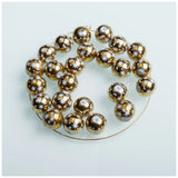 10mm Christmas Star Pattern Glass Beads for DIY