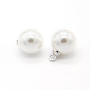 10mm Faux Pearl Metal Shank Buttons Clothing Wedding Shirt Dress Sewing
