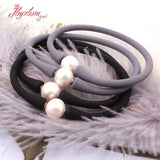 10mm Round Freshwater Pearl Silicone Bracelet Stone Beads Casual Waterproof