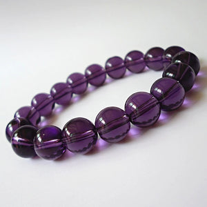 10mm Amethyst Crystal Beaded Bracelet for Women