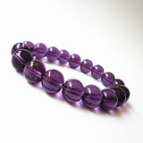 10mm Amethyst Crystal Beaded Bracelet for Women