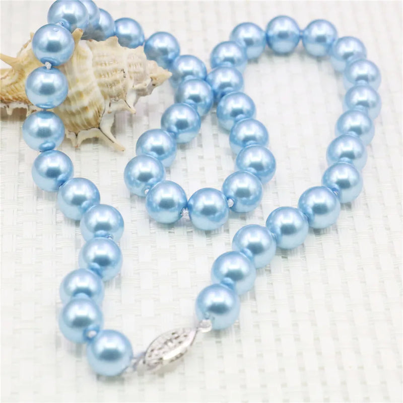10mm Sky Pearl Shell Necklace for Women - Hand Jewelry Making Accessory