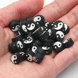 10mm Tai Chi Clay Beads Yin Yang Loose DIY Jewelry Making
