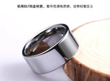 10mm Tungsten Carbide Ring Men Engagement Wedding Band Flat Polished
