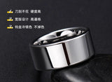 10mm Tungsten Carbide Ring Men Engagement Wedding Band Flat Polished