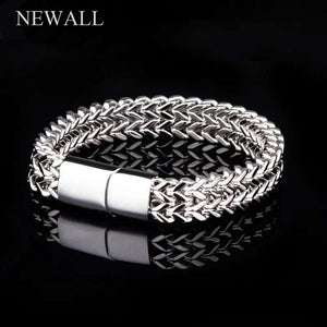 10mm Stainless Steel Men's Bracelet Chain Vintage Hiphop Punk Gift