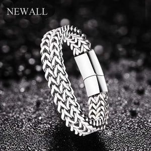10mm Stainless Steel Men's Bracelet Chain Vintage Hiphop Punk Gift