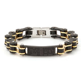10mm Bike Chain Bracelet Men Cross Bible Nameplate Stainless Steel
