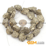 10mm Gray Pyrite Beads Natural Stone 15-inch Strand DIY Jewelry Making