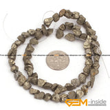 10mm Gray Pyrite Beads Natural Stone 15-inch Strand DIY Jewelry Making