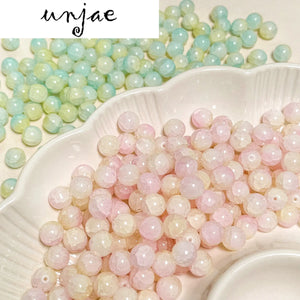 10mm Jade Crushed Gradient Glass Round Beads DIY Hand-Beaded Material