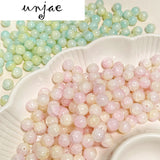 10mm Jade Crushed Gradient Glass Round Beads DIY Hand-Beaded Material