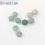 10mm Natural Crystal Agate Jade Large Hole Flat Beads