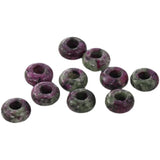 10mm Natural Crystal Agate Jade Large Hole Flat Beads