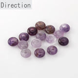 10mm Natural Crystal Agate Jade Large Hole Flat Beads