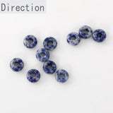 10mm Natural Crystal Agate Jade Large Hole Flat Beads