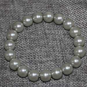 10mm Silver Shell Pearl Bracelet for Women DIY