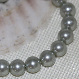 10mm Silver Shell Pearl Bracelet for Women DIY
