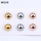 10mm 3-Color Stainless Steel Earrings Set for Men and Women