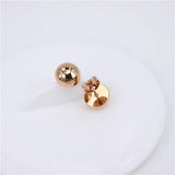 10mm 3-Color Stainless Steel Earrings Set for Men and Women