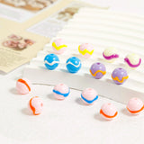 10mm Hand-Drawn Planet Acrylic Beads for DIY Necklace Bracelet