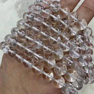 10mm Chorite-Crystals/Rock Quartz Beads Natural Gemstone DIY Loose Beads