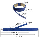 10p 18mm Wide PU Leather Wristband 210mm Length DIY Accessory Bracelet