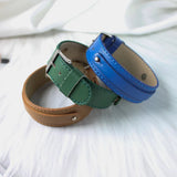 10p 18mm Wide PU Leather Wristband 210mm Length DIY Accessory Bracelet