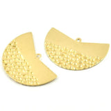 10P Raw Brass Fan Blank Charm Findings (Nickel Free)