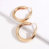 10pairs Women Silver Hoops Earrings Zinc Alloy Circle Earrings