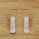 10 Pairs Healing Stone Hoop Earrings Amazonite Lapis Amethyst Quartz Crystal