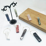 10 Pairs Healing Stone Hoop Earrings Amazonite Lapis Amethyst Quartz Crystal