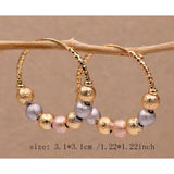 Heart Hoop Earrings Plated Copper Women Jewelry Wedding Party Gift