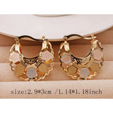 Heart Hoop Earrings Plated Copper Women Jewelry Wedding Party Gift