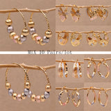 Heart Hoop Earrings Plated Copper Women Jewelry Wedding Party Gift